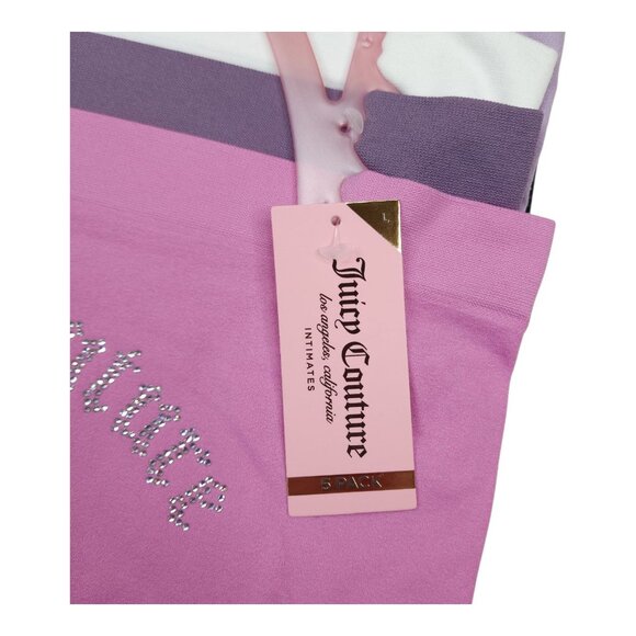 Juicy Couture 5 Pk Womens Intimates BoyShorts Panties Large Nylon/Spandex - Picture 3 of 13
